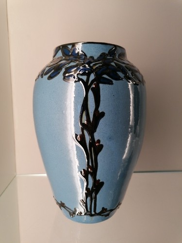 Jugendstil keramik vase mit - keramik,
