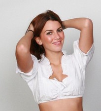 Bluse Weiss 46 Dirndlbluse