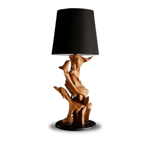 Wurzelholz tischlampe ikal - wurzelholz,