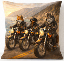 Biker Gang Kissen Wolf Dackel