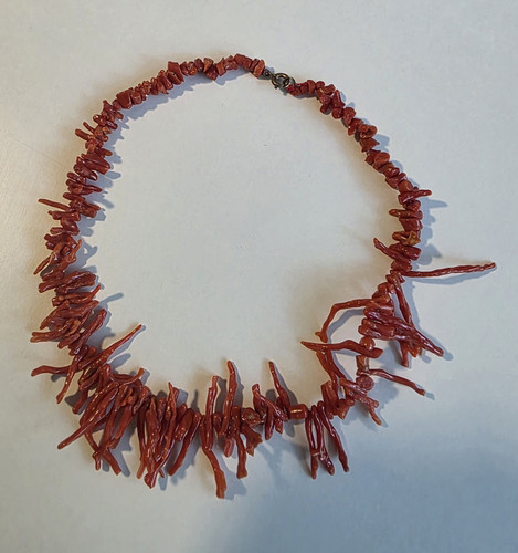 Rote korallen halskette - rote,
