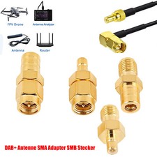 4 Kit DAB + Antenne Adapter SMA Stecker auf SMB Buchse DAB Auto Antenne Adapter
