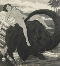 FRANZ VON BAYROS - Der Elefant - Radierung - um 1920