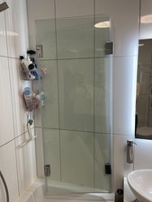 Badewannenaufsatz aus Glas/Faltwand