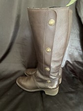 REPLAY Leder Boots Lederstiefel Gaucho Style Gr. 37, Braun Dickleder. Wenig Getr