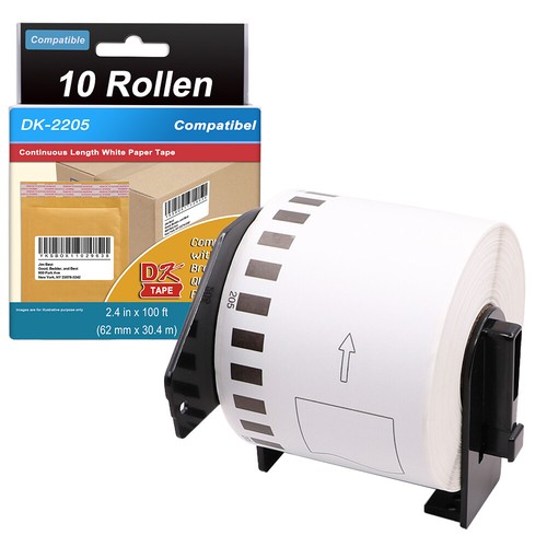 10x etiketten für brother - etiketten,