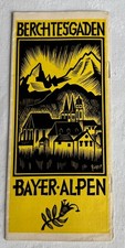 # alter Flyer ca. 1935 (?) Berchtesgaden Bayer Alpen Prospekt 11 Seiten