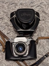 EXA 500 (Ihagee Dresden) mit Objektiv  Domiplan und Ledertasche