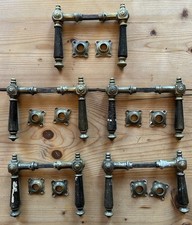 5 große Gründerzeit Türdrücker Horn Türgriff Türklinke Drückergarnitur 1900 Old