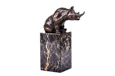 Skulptur Nashorn aus Bronze