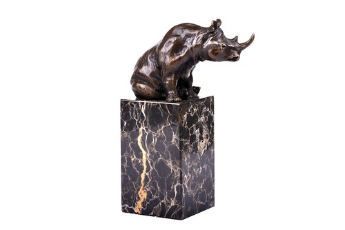 Skulptur nashorn aus - aus, bronze