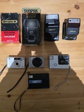 Vintage Camera & Flash Lot – Canon, Konica, Kodak Disc, Sunpak, Fujica