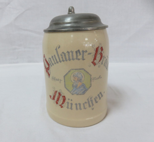 Retro paulaner bierkrug mit - retro,