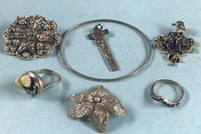 KONVOLUT 7x Silber Damen