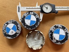 4x BMW Nabenabdeckung 68mm, gebraucht,  mit Chromrand, Radnaben Abdeckung Deckel