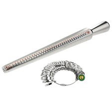 Silber Ringgröße Ring Gauge Maßstab Ringstock Ringmaß EU HK USA Finger Meß-Gerät