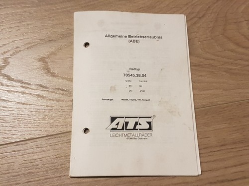 Abe tüv gutachten ats 7x15 - gutachten,