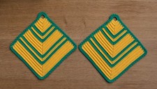 Topflappen Handarbeit gehäkelt Motiv Topflappen Reliefmuster 2er Set