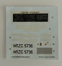 Ferrari Testarossa KOENIG Specials - FUJIMI - decal 1/16 - SELTEN / RARE 