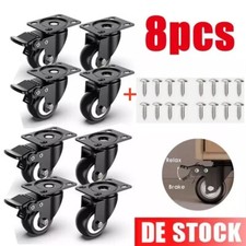 Transportrollen 50 mm Set Schwerlastrollen Lenkrolle mit Bremse Möbelrollen Lenk