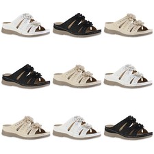 Damen Komfort Sandalen Bequeme Blumen Strass Cut-Outs Schuhe 841606 Mode