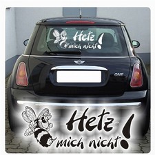 Autoaufkleber Hetz mich nicht! Hornisse Biene Wespe Sticker Auto Aufkleber A1140