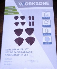Schmirgelpapier/Schleifpapier Set, 60 St. 3 Typen f. Multischleifer ua. K40-K120
