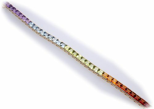 Armband regenbogen echt gold - regenbogen,
