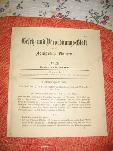 Urkunde wiesenfelden - urkunde,