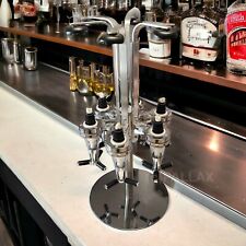 DREHBARARER FLASCHEN-HALTER BAR-BUTLER GETRÄNKESPENDER EDELSTAHL