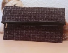 Clutch Pochette von Douglas mit Umschlag schwarz/grau Glitzer Kosmetiktasche NEU