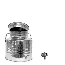 Transportkanne Edelstahl gebördelt Olivenöl Rapsöl Speiseöl Lagerung Aufbewahrun