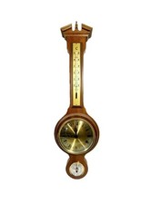 BARIGO Thermometer Barometer Hygrometer Holz Glas Messing Landhaus Wetterstation