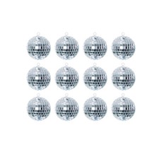 Spiegelkugel 5cm silber Mini Discokugel Mirrorball Disko Party Dekokugel 12Stück