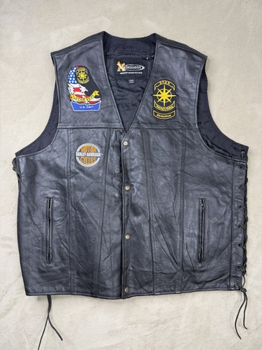 Xelement biker lederkutte - biker,