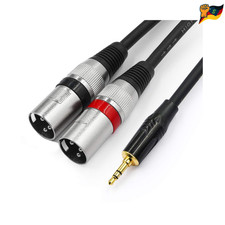 Tisino 3,5 mm XLR Splitter 20 AWG Farbcodiert