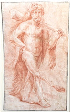 Rötelzeichnung aus der Hand Detlef Carl von Einsiedel - Wolkenburg, um 1770