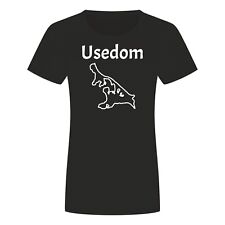 Usedom Insel Damen T-Shirt - Deutschland Urlaub Nordsee Ostsee