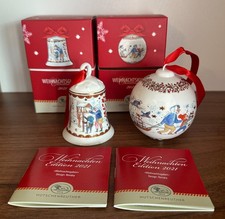 Hutschenreuther Porzellan Weihnachtskugel und Weihnachtsglocke 2021 NEU OVP