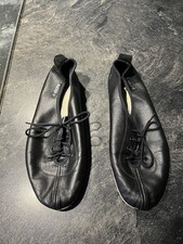 Gymnastikschuhe Bleyer, Gr. 36/37, schwarz, Leder mit Sohle aus Wildleder 