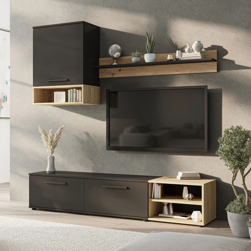 Wohnwand anbauwand 180cm - 180cm, tv