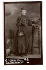 Antikes CDV Bayern Foto Frau