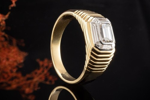 Herrenring ring mit emerald - herrenring,