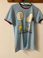 Lustiges Peanuts Snoopy T-Shirt Größe M hellblau 100% Baumwolle Fanartikel