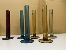 6 Blumenvasen aus Glas handmade Quality verschiedene Farben Tischdeko