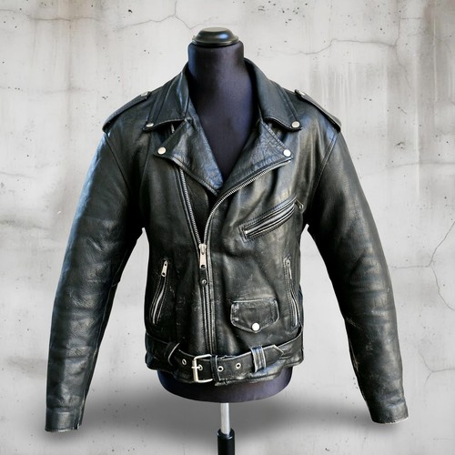 Herren lederjacke biker
