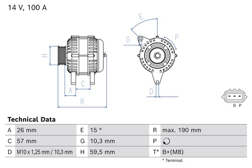 Bosch lichtmaschine generator - bosch,