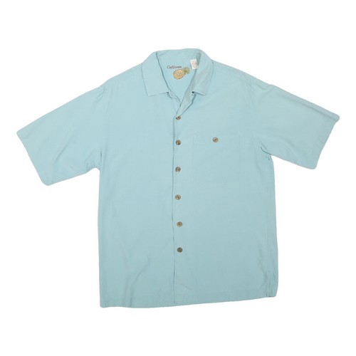 Karibik herren blau - blau, seidenhemd