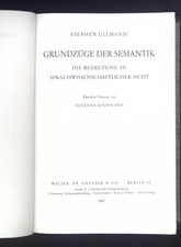 Grundzüge der Semantik. Die