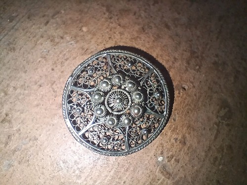 Jugendstil brosche 800 silber - brosche, .800